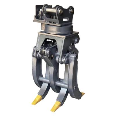 China Hydraulic Building Material Stores Excavator Attachments Grapple Stone To Grapple for sale