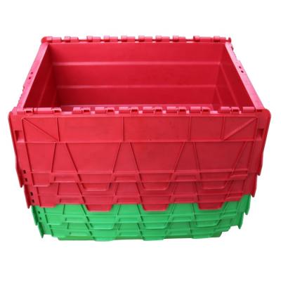 China QS plastic eco service crate sustainable plastic mobile container 73l all industry plastic nesting storage bins for sale