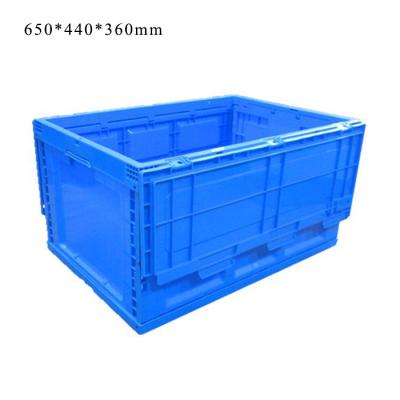 China Heavy Duty Stackable Folding Plastic Crate Folding Mobile Crate Stacking Fruit Vegetable Baskets for sale