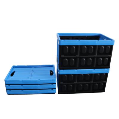 China Sustainable Household Storage Box 47L Large Capacity Home Plastic Trash Bins For Kids Toys Collapsible Crates for sale