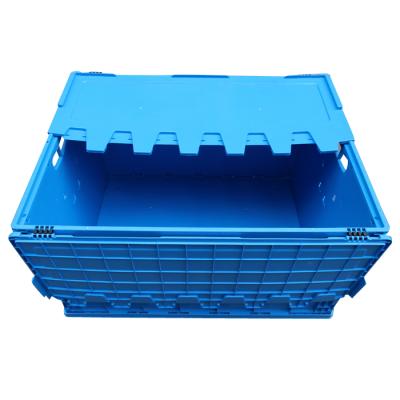 China Stackable Storage Containers Tote Box Plastic Moving Collapsible Package Crate Recyclable Custom Folding Sale for sale