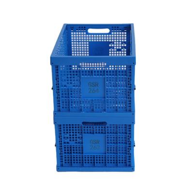 China collapsible & durable 16 quart square plastic crate folding milk crate sale for sale