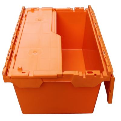 China Heavy Duty High Quality Industrial Plastic Plastic Storage Crate Mobile Box With Lid for sale