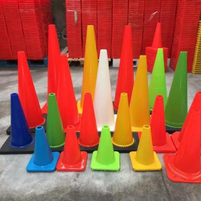 China Hot Selling Soft Colorful PVC Traffic Cone Road Cone Long Life With Reflective Strips for sale