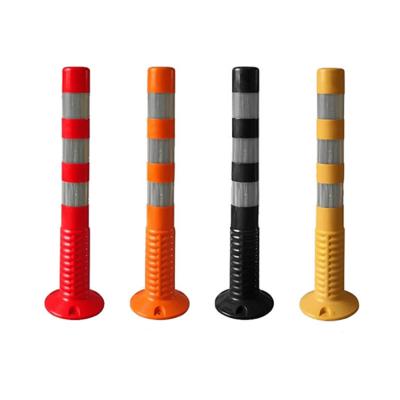 China Flexible Plastic Warning Signal Post Drafting Bollards PVC Spring Warning Post HT-WP for sale