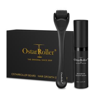 China Anti-Puffiness Serum Derma Roller Set Box Beard Growth Kit Dermaroller Glemme Biotin Haire Growth Kit Packaging For Derma Roller And Serum Kit for sale