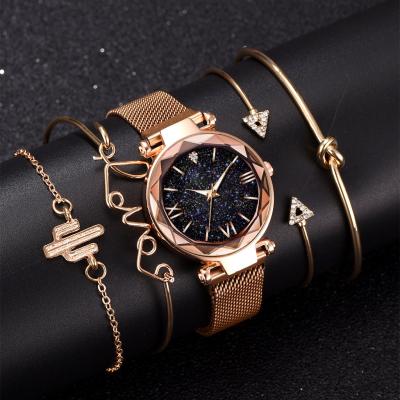 China Factory direct sales new non-specific quartz watch strap set ladies fashion casual wristwatch strap set of five pieces for sale