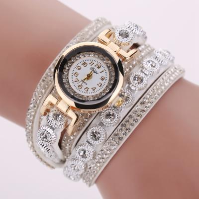 China Non-specific European and American Hot Sale Ladies Watch Braided Strap Diamond Encrusted Bracelet Watches Quartz Wrist Watch for sale