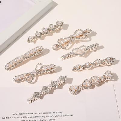 China Luxury Platypus Hair Clips Fashion Open Ceremonial Hair Accessories Hair Clip Luxury Rhinestone Hair Clip for sale