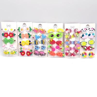 China Japan And Korean Style Customized Cute Soft Glue Cartoon Pattern Hair Clip Children Pin Set Fashion Children Hair Accessories Clip for sale