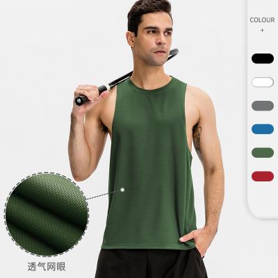 China Breathable Wholesale Mens Sports Tank Top Custom Made Fitness Vest Mens Black Muscle Tank Top for sale