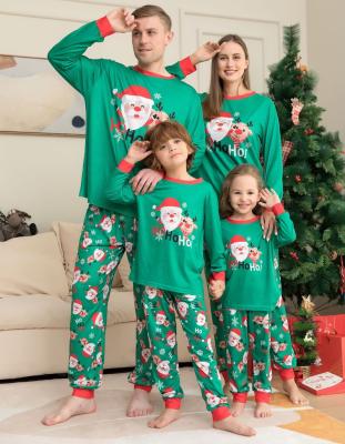 China QUICK DRY Custom RTS Long Sleeve Couples Kids Matching Family Loungewear Christmas Pajamas Female Family Set for sale