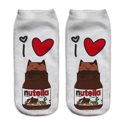 China Custom Recycling Anti-Fault 3d Sublimation Printing Socks For Girls for sale