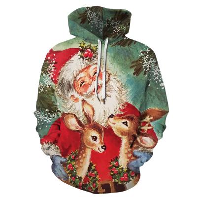 China Anti-Shrink 3d Printing Full Sleeve Hoodies Women/Men Loose Sleeve Jacket Christmas Design Hoodies for sale