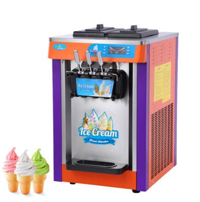 China Bakery Three Flavor Soft Ice Cream Machine Soft Serve Ice Cream Making Machine Factory Price for sale