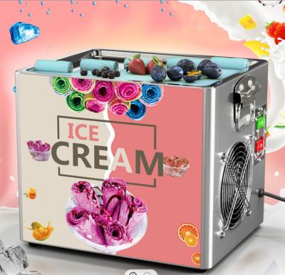 China Commercial Simple Fried Yogurt Machine Ice Cream Roll Machine Flat Pan Fry Ice Cream Bakery Machine for sale