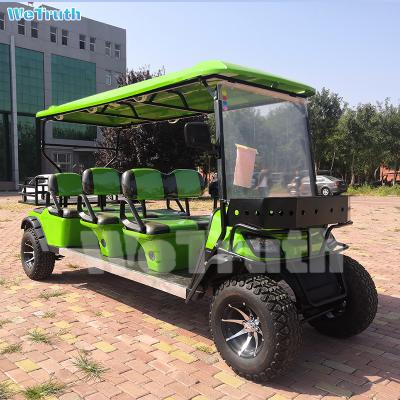 China WeTruth Electric Golf Cart Car Motorized Steel Frame 6 Seater 23*10.5-12 for sale