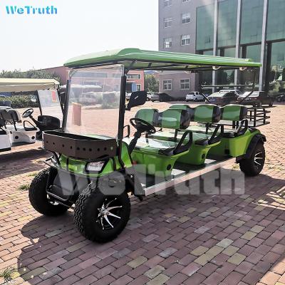 China WeTruth Evolution Golf Cart Green Color Electric Powered Steel Frame for Sale 2+2 Seats 23*10.5-12 for sale