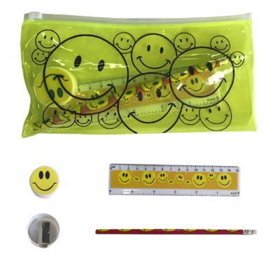 China Student Stationery Gift Set Stationery Set with Pencil Bag Ruler Pencil Sharpener, Eco Friendly School Supplies Stationery Set for sale