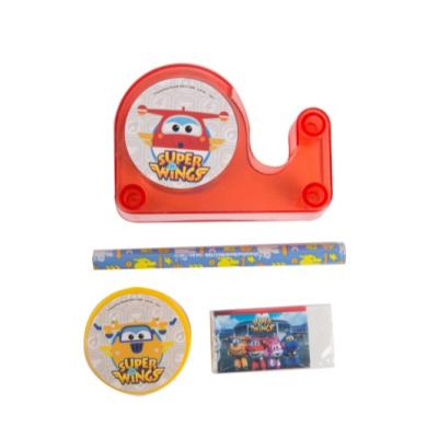 China For School Students Assorted School Supplies Pencil Sharpener Eraser Strip Kids Stationery Kit Gift Set for sale