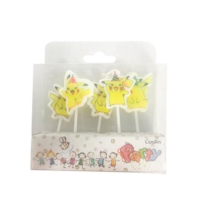 China Celebrate Any Day Special 2019 Factory Price Unique Cartoon Pikachu Shape Party Happy Birthday Candles for sale