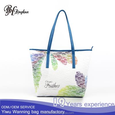 China B-3333-2 Tote Bag Beach Style Designer Bags Ladies Canvas Cotton Tote Carteras De Mujer for sale