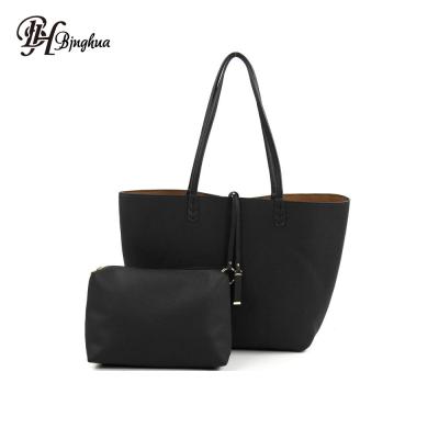 China 100% Eco-friendly Wholesale 2pcs In 1 Bag Set Women Purses Handbags Ladies Set Bags for sale