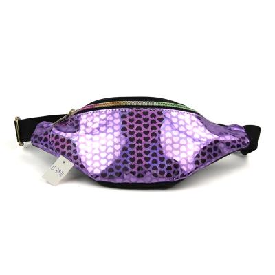 China Water Proof Waterproof Shiny Laser Waist Bags Unisex PU Cross Body Chest Bag Fanny Packs Cheap Wholesale for sale