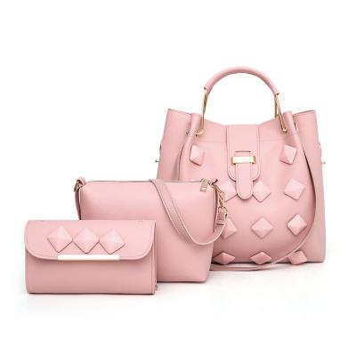 China Durable 2018 Fashion Ladies PU Leather Handbag Bag Sets 3pcs Set Women Bag for sale