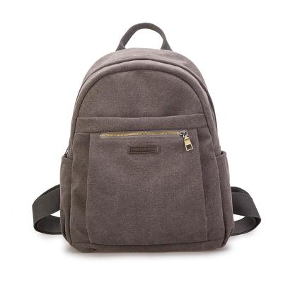 China Wholesale Large Fashion Empty Canvas Backpacks For School Teenage Boys Vintage Canvas Rucksacks for sale