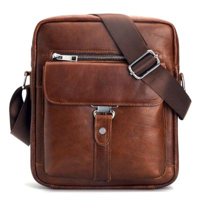 China Multifunctional business casual dress shoulder bag for men fashion genuine leather cross body bags for sale