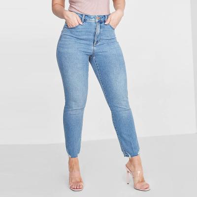 China 2022 Super Hot Sexy Stretch Zipper Fashion High-waisted Breathable Skinny Women Washed Denim Pencil Pants Ladies Long for sale