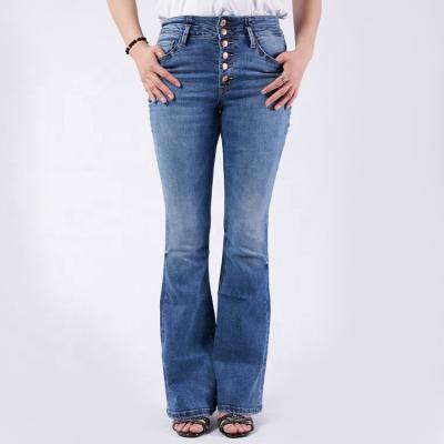 China Brand Breathable Factory Lady Girl Baggy Flare Pants Wide Leg Bell Bottom Women Jeans for sale