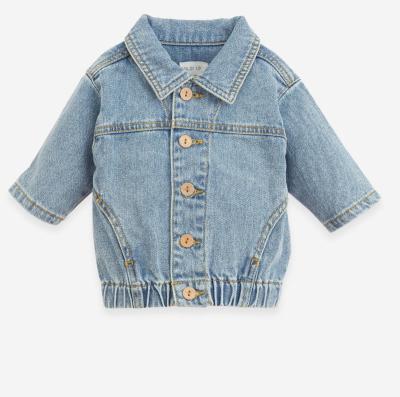 China Baby Breathable Kids Fashion Breathable Jeans Coats Good Quality Little Boy Blue Washable Denim Cool Jackets for sale