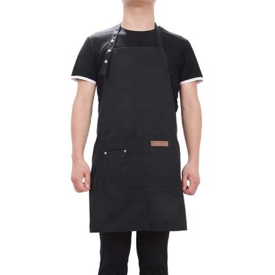 China SunYue Black Color Bartender Florist Hot Sale OEM Canvas Apron Adjustable Canvas Apron With Pockets for sale