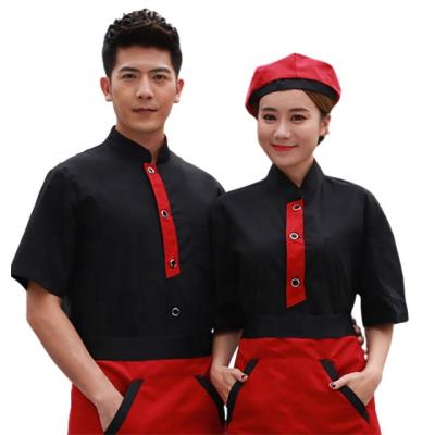 China SunYue Breathable Cotton Chef Jacket Chef Uniform Black Chef Coat for sale