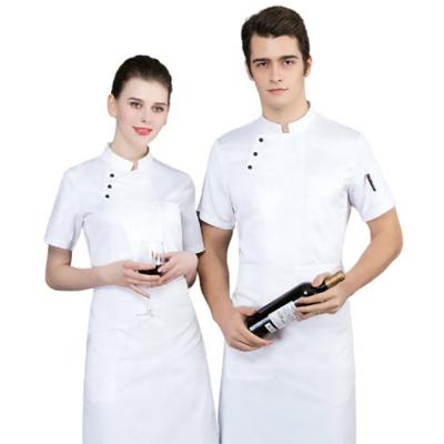 China SunYue Food Navy Blue Chef Jacket Hotel Kitchen Breathable Western Customized Chef Coat Uniform for sale