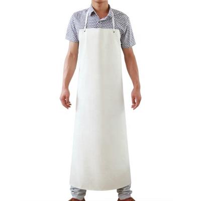 China Vinyl Adjustable Waterproof Rubber Apron With 2 Pockets Best For Dishwashing Lab Work Fish Cleaning Apron for sale