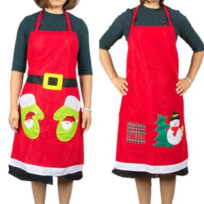 China PolyCotton Adjustable Factory Wholesale Popular Red Color SunYue Christmas Apron for sale