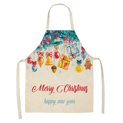 China Christmas Adjustable Canvas Decor Bibs Cotton SunYue Hanging Kitchen Cooking Accessories Merry Christmas Apron For Woman Pinafore for sale