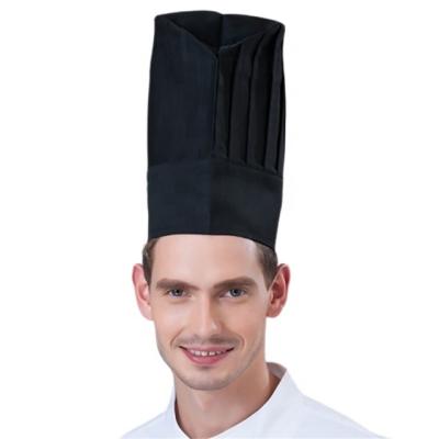 China SunYue Cotton Chef Hat Hotel Kitchen Work Hat Pastry Chef Hat Antifouling Cap Customized Adjustable Black And White Waterproofing SunYue Cotton Chef Black for sale