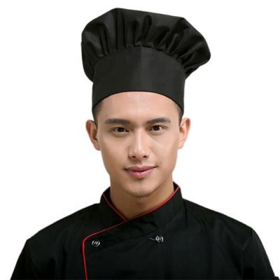 China Customized LOGO China Wholesale Price Hotel Restaurant Black Customized Cotton Kitchen Chef Hat for sale