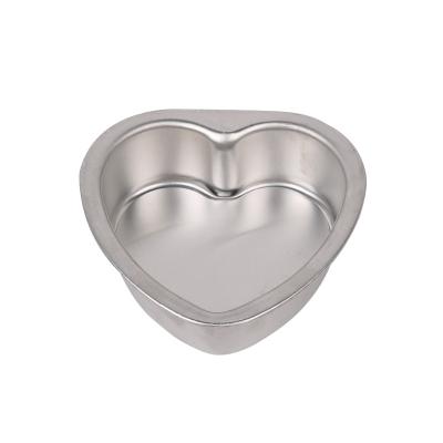 China Sustainable Baking Tool Multi-size Heart Shaped Aluminum Alloy Anodized Bottom Chiffon Cake Mold Oven Mold for sale