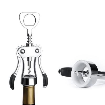 China Wing Corkscrew Wine Set Water Zinc Alloy Threaded Stainless Gear Red Small Portable Handed Zinc Alloy Bottle Opener for sale