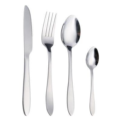 China Viable Western Food Tableware Set 4 Pieces Nordic Lightweight Luxury Fork Spoon Stainless Steel Steak Steak Set Tableware for sale