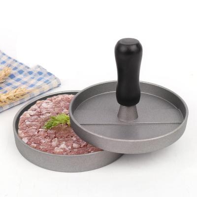 China Sustainable DIYKitchen Spot Tools Black Handle With Nonstick Coating Aluminum Burger Press for sale