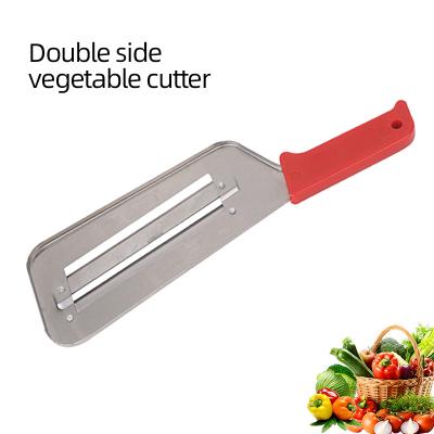 China Viable kitchen gadgetsRed handle, vegetable double-blade slicing knife, Chinese cabbage paring knife for sale