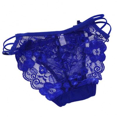 China Antibacterial fashion show ladies sexy mature women love lace lingerie underwear panties transparent thong for sale