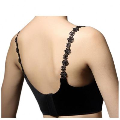 China Hot Sale Fashion Bra Strap 2021 Women Bra Straps Lace Up Cross Back Flower Strap Decoration Shoulder Fitness Straps for sale