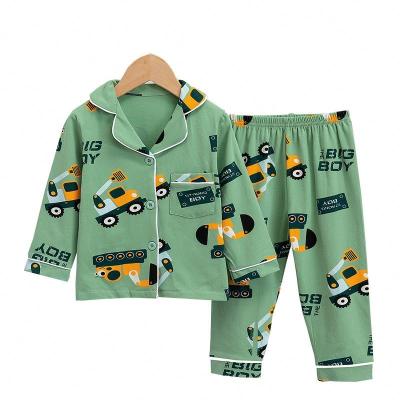 China QUICK DRY Cartoon Kids Winter Autumn Sleepwear Children 100% Cotton Long Sleeve Pijamas Pajamas Sets Boys Girls 2 Piece Pajamas for sale